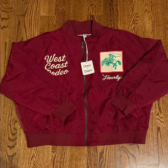 DAVI & DANI West Coast Rodeo Jacket - Wine & Cream Embroidery w/ patches medium - Picture 11 of 16
